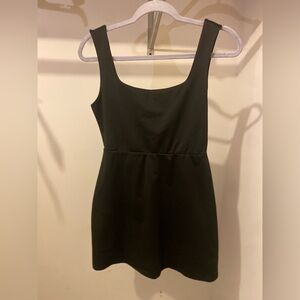 Black Mini Athletic Dress with Built in Shorts